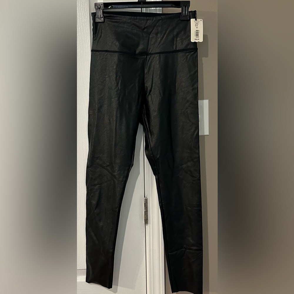 Cut The Frills Size Small Black Faux Leather Leggings NWT